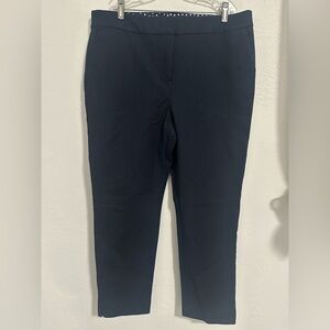 Boden Women’s Navy Slim Leg Ankle Pants Polka Dot Lined Size US 12R